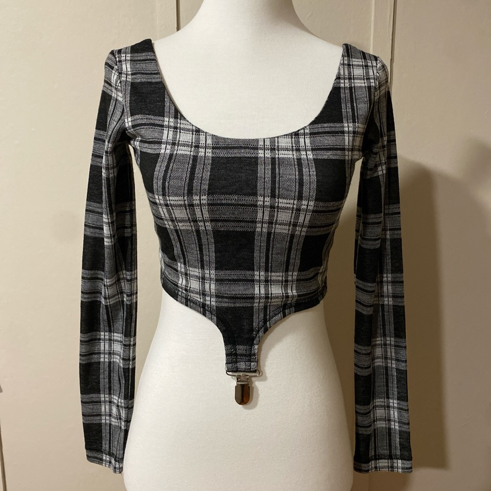 UNIF Grey Slater Crop Top, Size XS